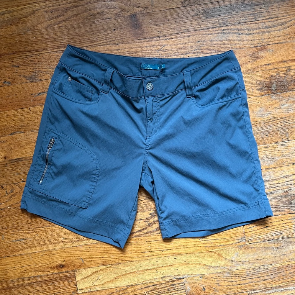prAna Hazel Shorts Mid-rise Outdoor Blue / Gray - Size 8